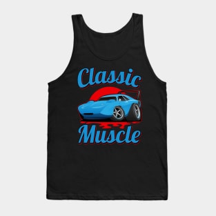 Classic Muscle Car Hot Rod Cartoon Tank Top